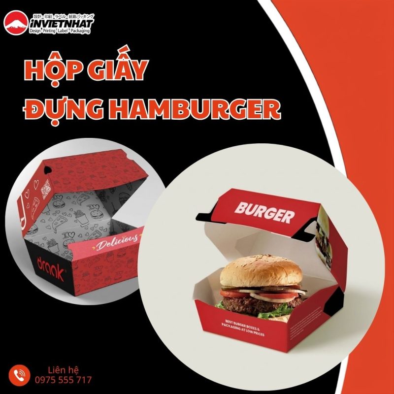 thumbnail Hộp giấy đựng hamburger