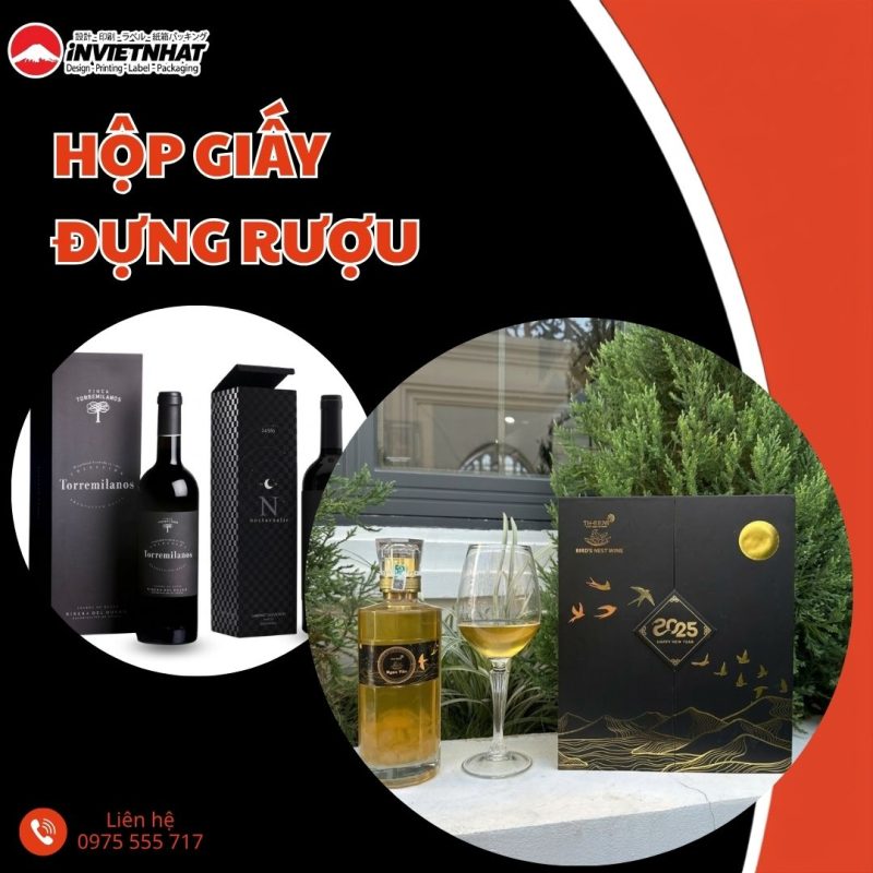 thumbnail Hộp giấy đựng rượu