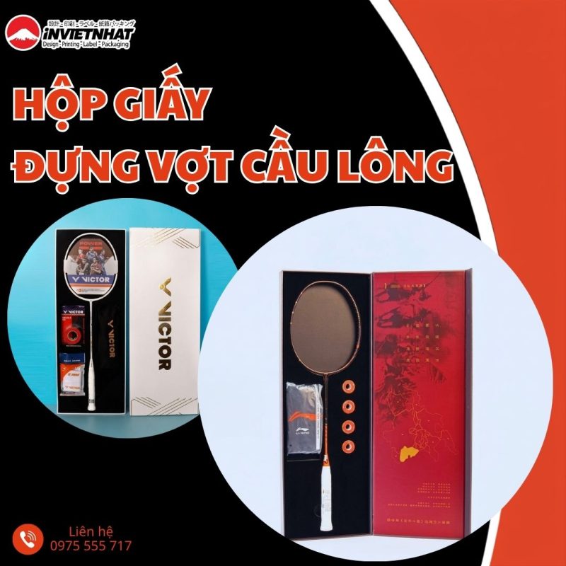 thumbnail Hộp giấy đựng vợt cầu lông