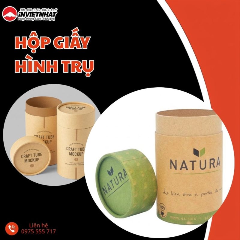 thumbnail Hộp giấy hình trụ