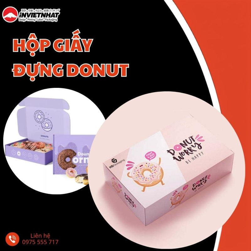 thumbnail hộp giấy đựng donut