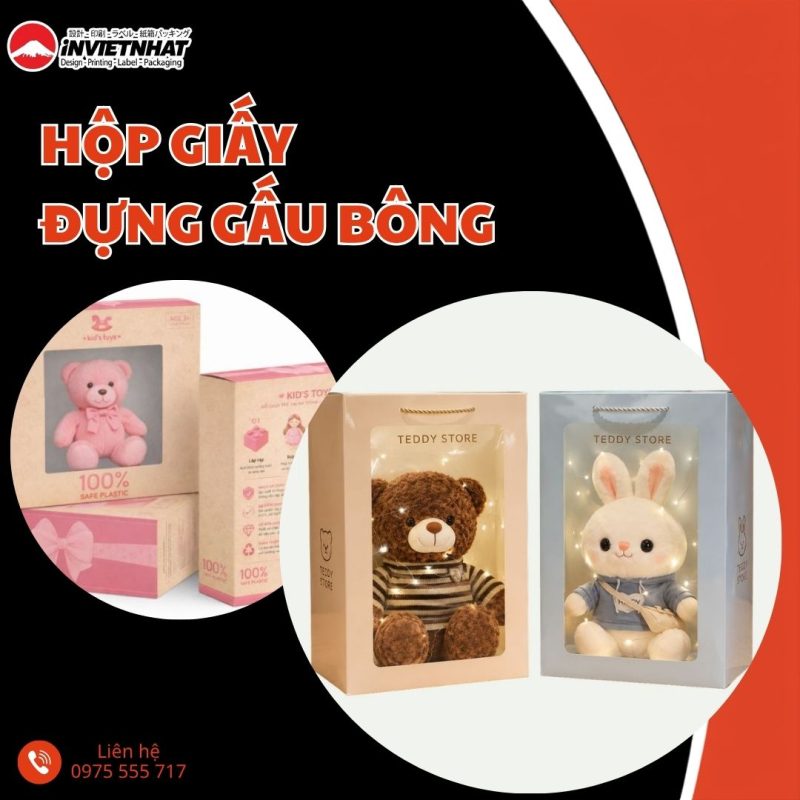 thumbnail hộp giấy đựng gấu bông