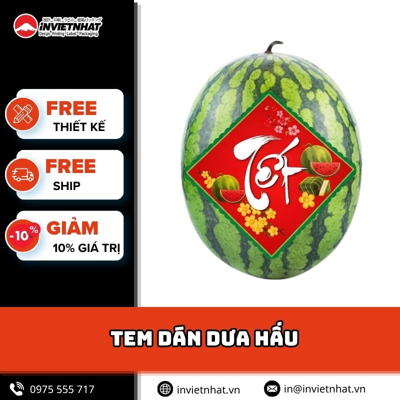 thumbnail tem dán dưa hấu