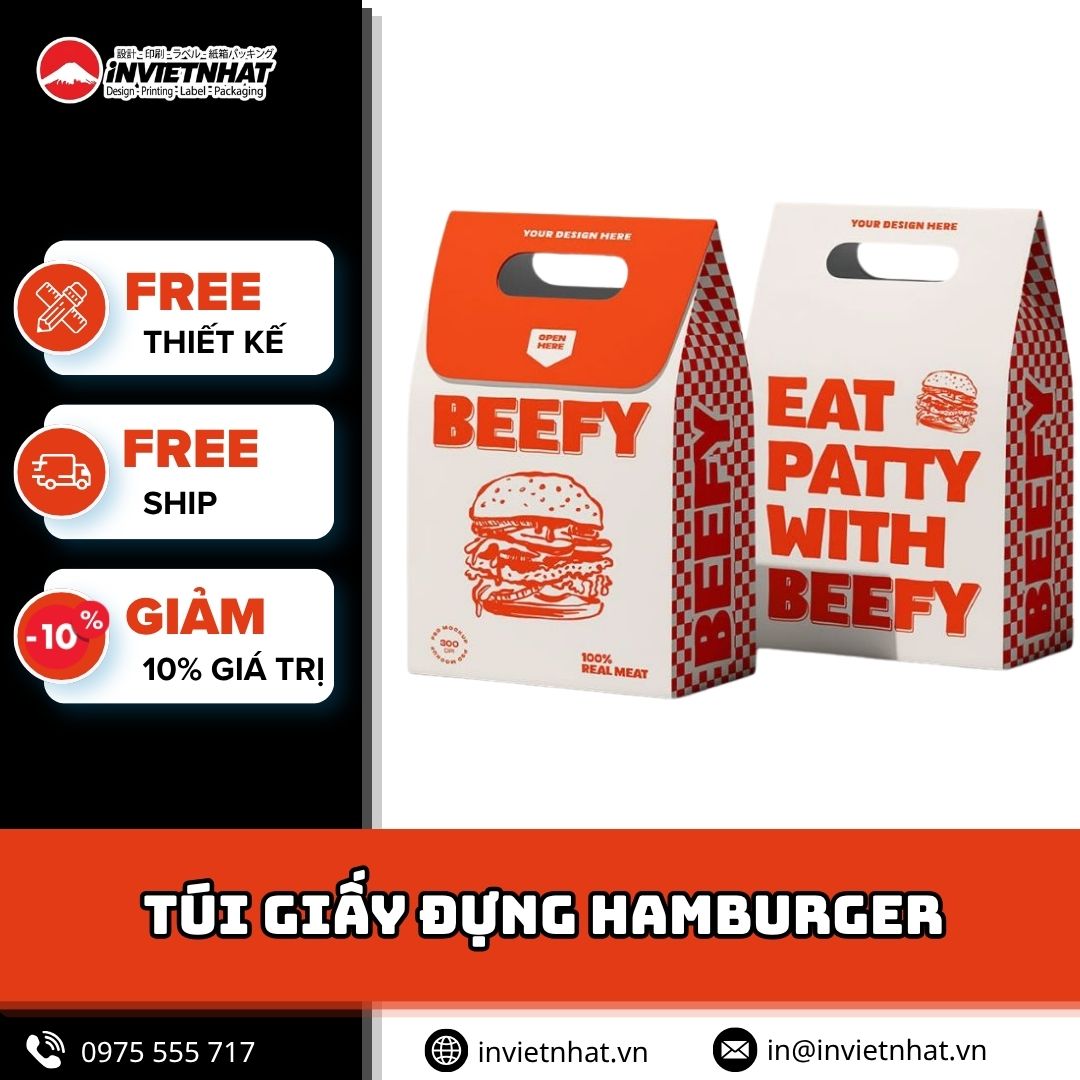 thumbnail túi giấy đựng hamburger thumbnail túi giấy đựng hamburger