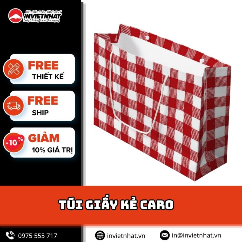 thumbnail túi giấy kẻ caro