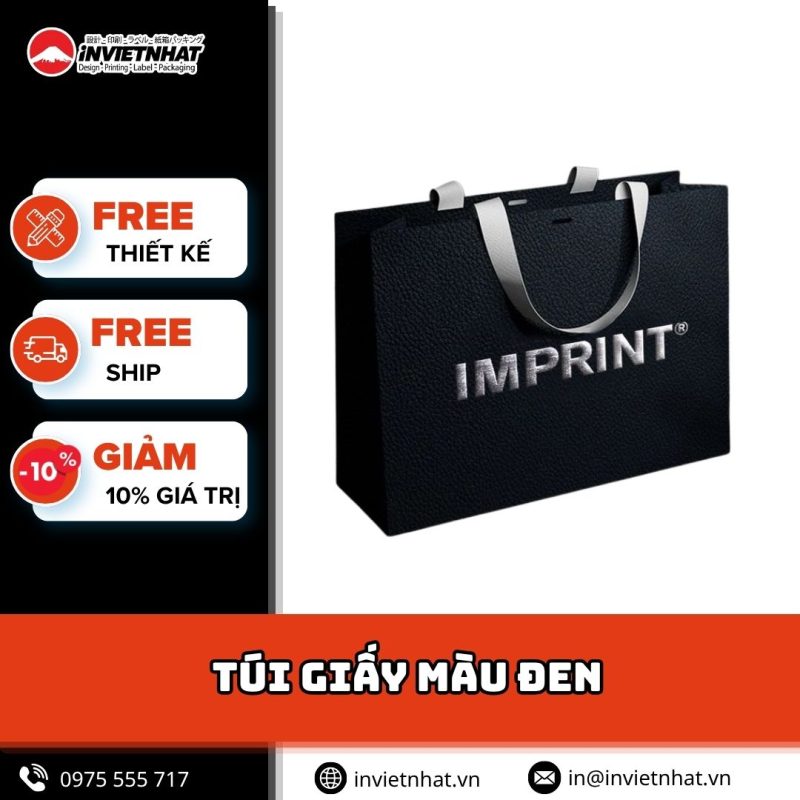 thumbnail túi giấy màu đen