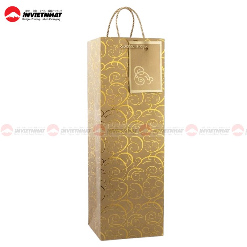 In túi giấy đựng rượu 20 túi giấy đựng rượu ép kim
