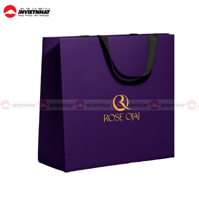 In túi giấy ép kim 10 túi giấy ép kim màu tím