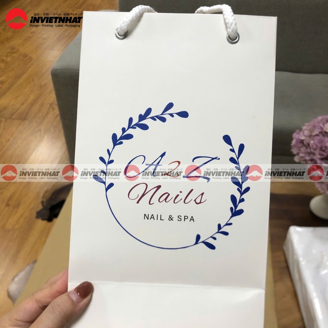 Túi giấy ivory đựng nails