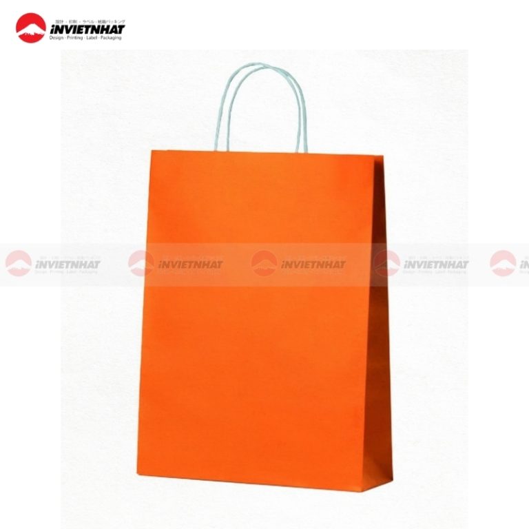 In túi giấy màu cam