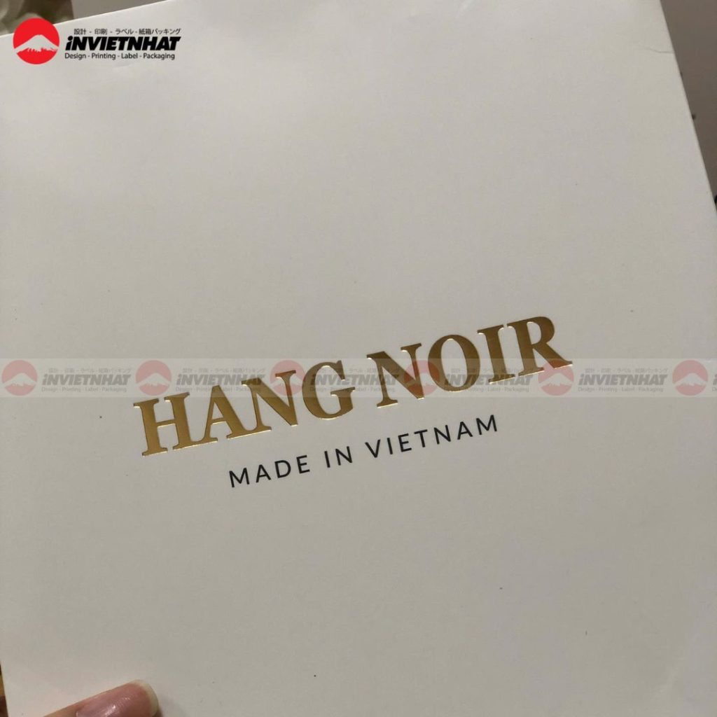 túi giấy ép kim thương hiệu hang noir