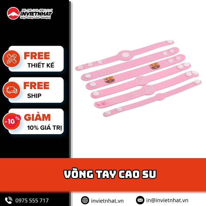 In vòng tay cao su