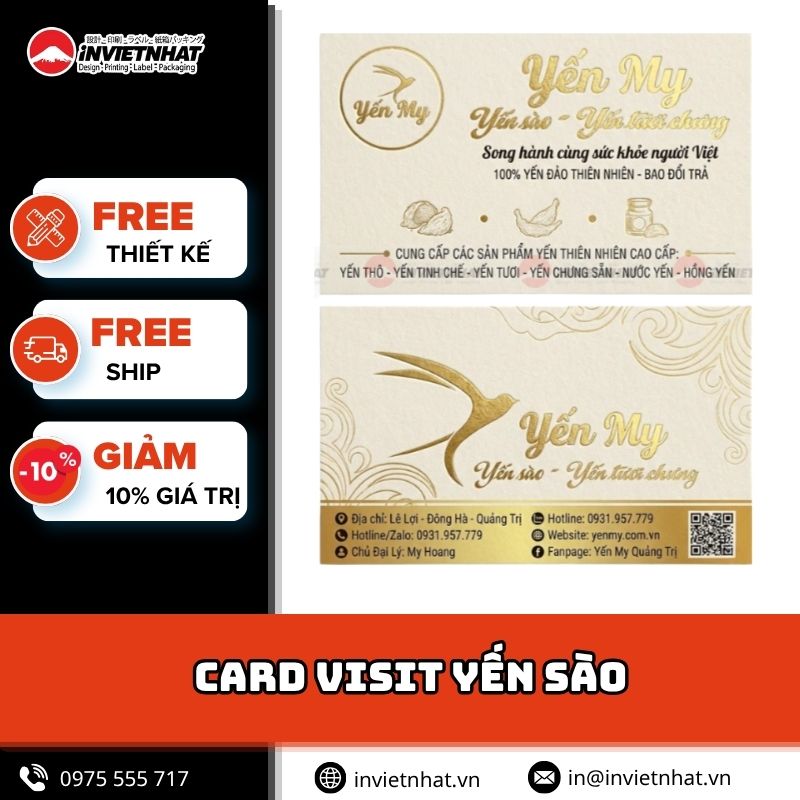mẫu card visit yến sào