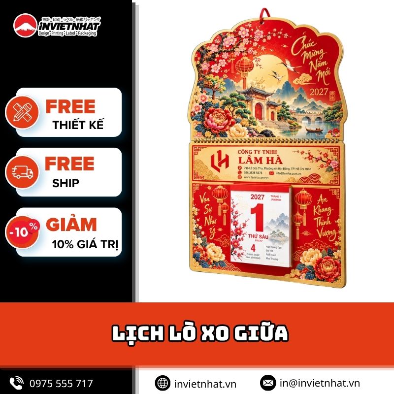 mẫu in lịch lò xo giữa