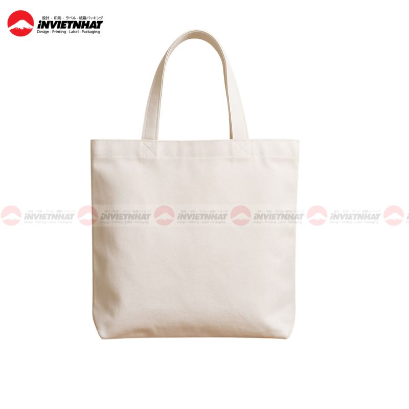 Túi vải in logo 18 mẫu túi canvas phẳng màu trắng