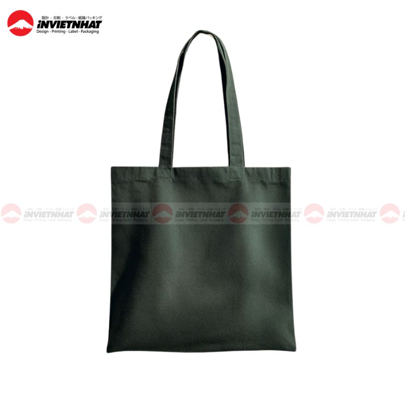 Túi vải in logo 17 mẫu túi canvas phẳng màu xanh rêu