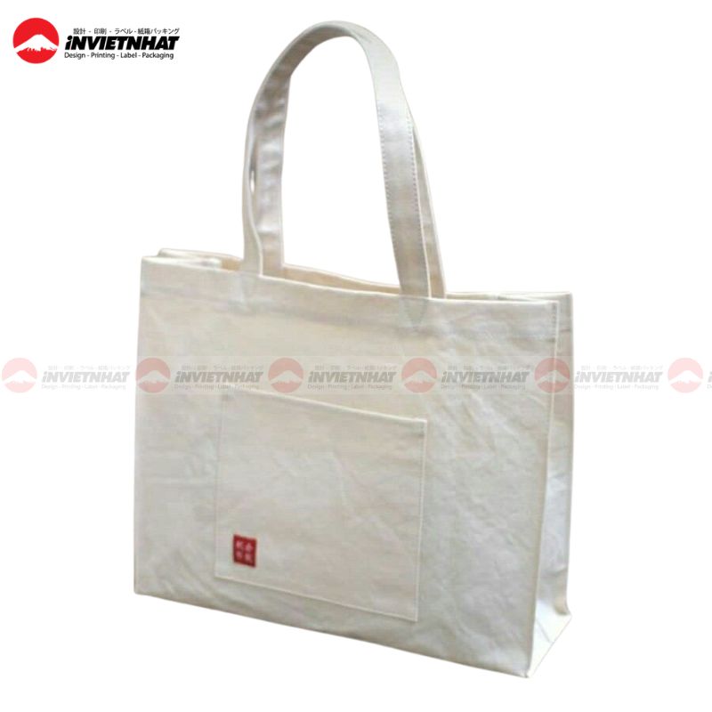 Túi vải in logo 20 mẫu túi vải canvas có hông màu trắng