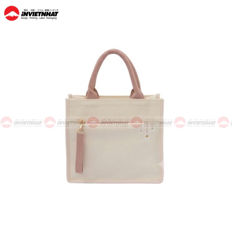 Túi vải in logo 23 mẫu túi vải canvas dạng hộp quai hồng