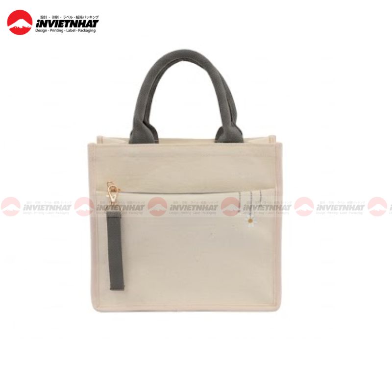 Túi vải in logo 21 mẫu túi vải canvas dạng hộp quai xanh rêu