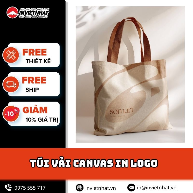 mẫu túi vải canvas in logo
